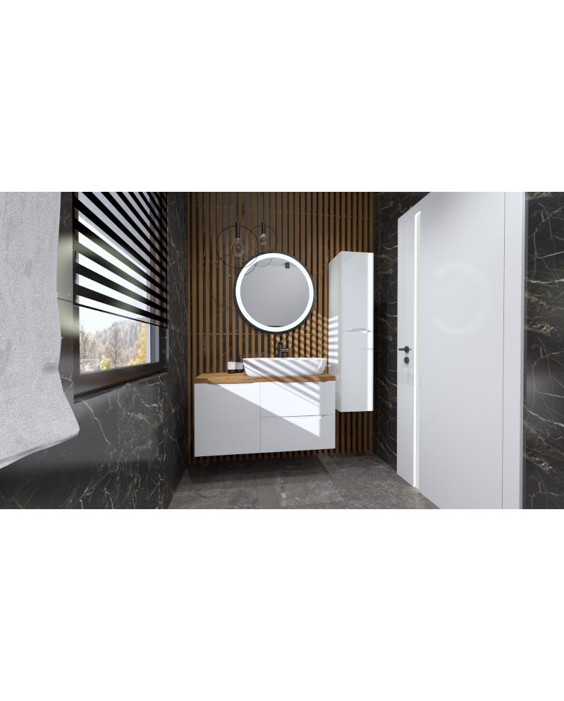 Badrumsskåp Väggmonterad Kolorado White 140x30x25 - Image 5
