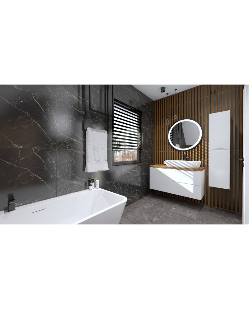 Badrumsskåp Väggmonterad Kolorado White 140x30x25 - Image 3