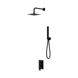 Duschset med takdusch Aquila Matt Black