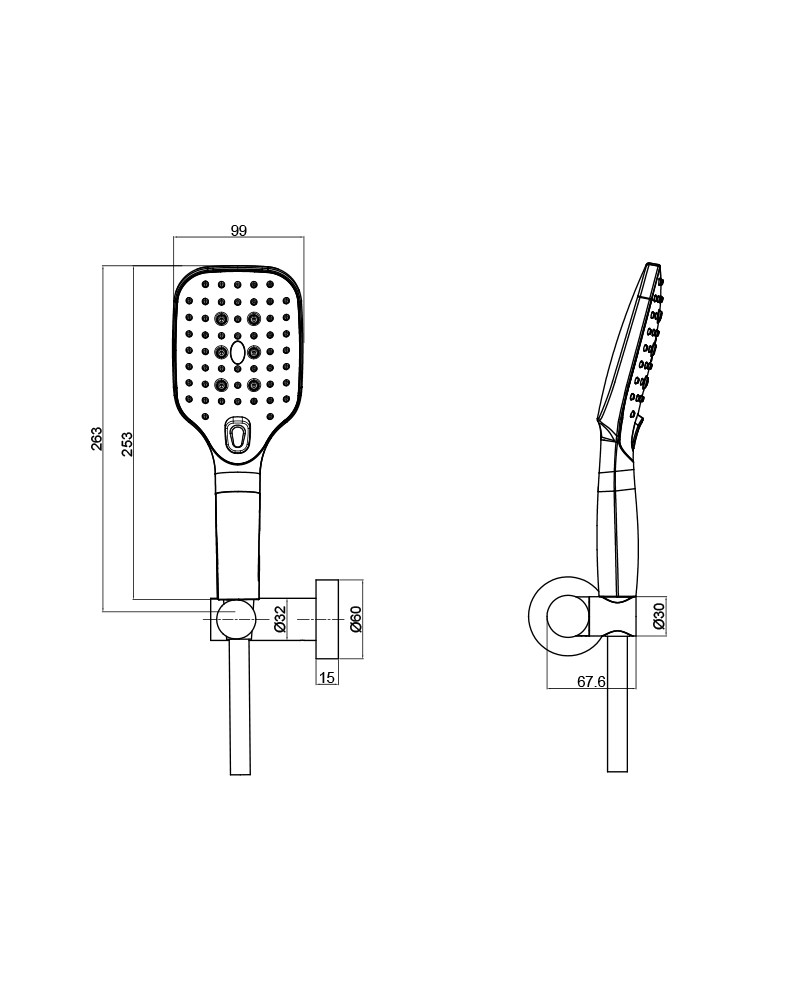 Duschset med handdusch Cetus Chrome - Image 2