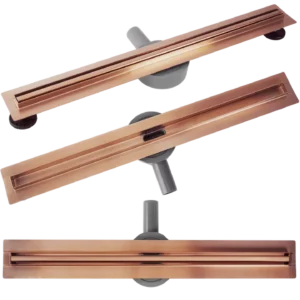 Golvbrunn Linjeavlopp NEOX SLIM PRO Brushed L. Copper 100